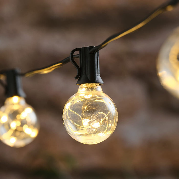 10 Globe Outdoor Solar Micro Festoon Lights
