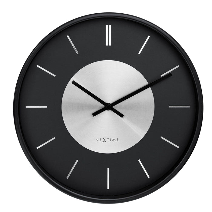10" NeXtime Retro II' Black Metal Wall Clock