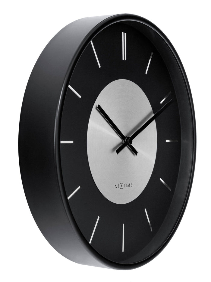 10" NeXtime Retro II' Black Metal Wall Clock
