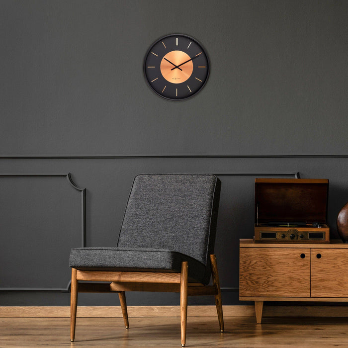 10" NEXTIME Retro II' Metal Wall Clock