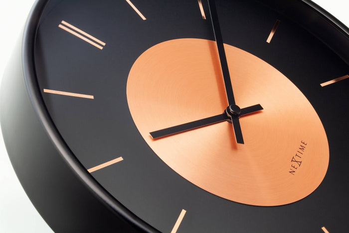 10" NEXTIME Retro II' Metal Wall Clock