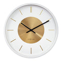 10" NEXTIME Retro II' White Metal Wall Clock