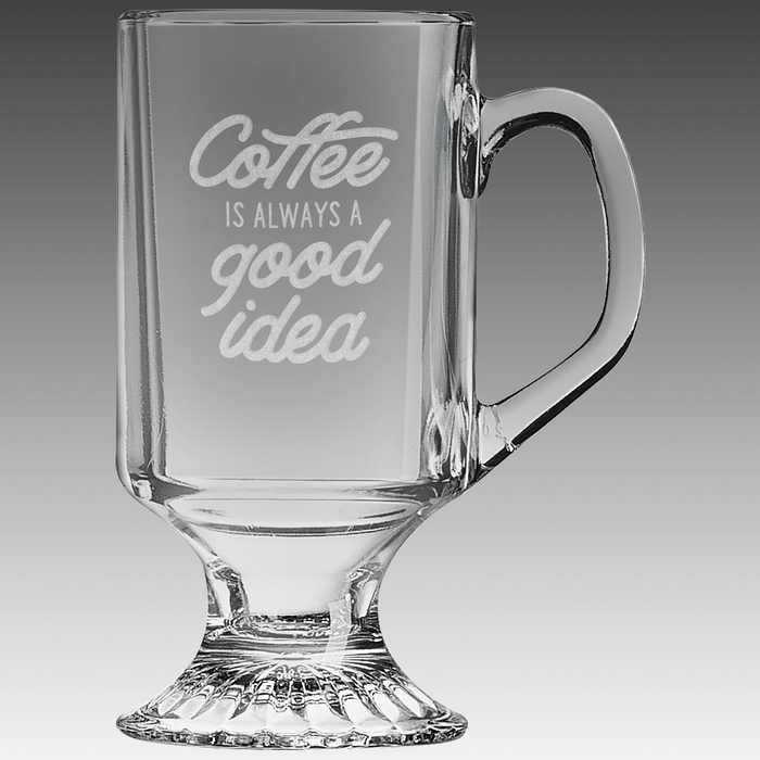 10 oz. Clear Footed Coffee Mug