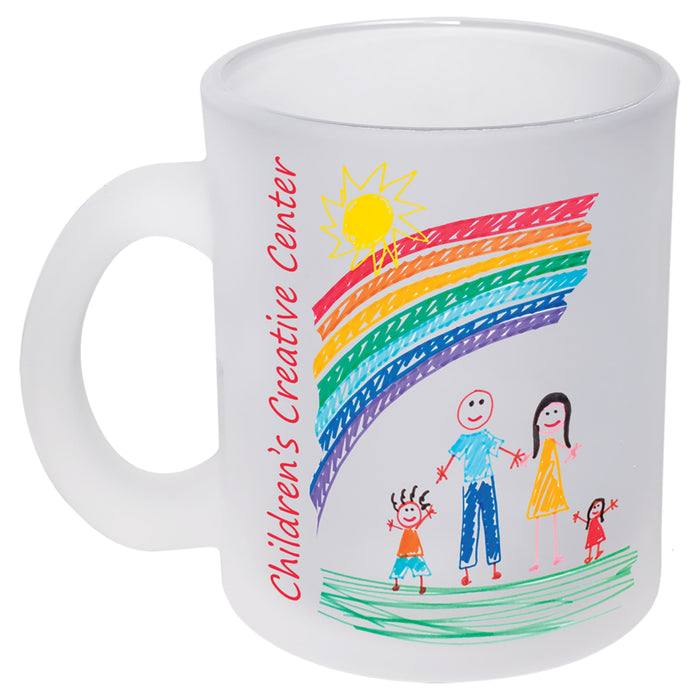 10 oz. Frosted Glass Mug with Handle