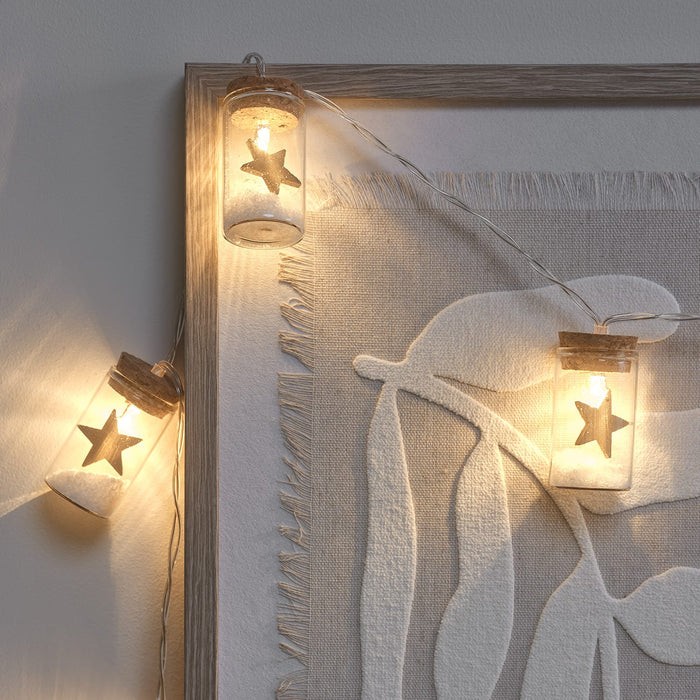 10 Star Glass Bottle LED String Lights