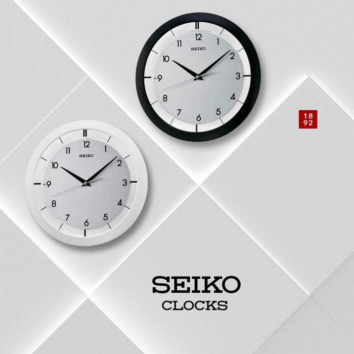 11" Seiko Black St. James Metal Wall Clock