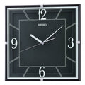 11.5" Seiko Square Black Lanvin Wall Clock