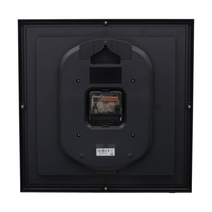 11.5" Seiko Square Black Lanvin Wall Clock