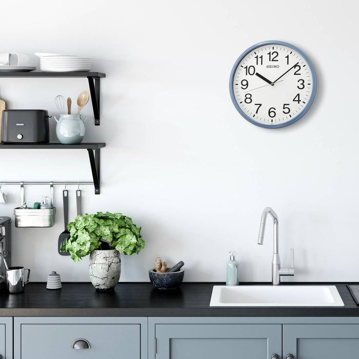 12" Blue Seiko Office Wall Clock