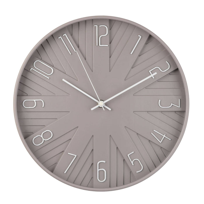 12" Hometime Dove Gray Wall Clock