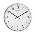 12" Hometime Grey Wall Clock w/Sweep Movement