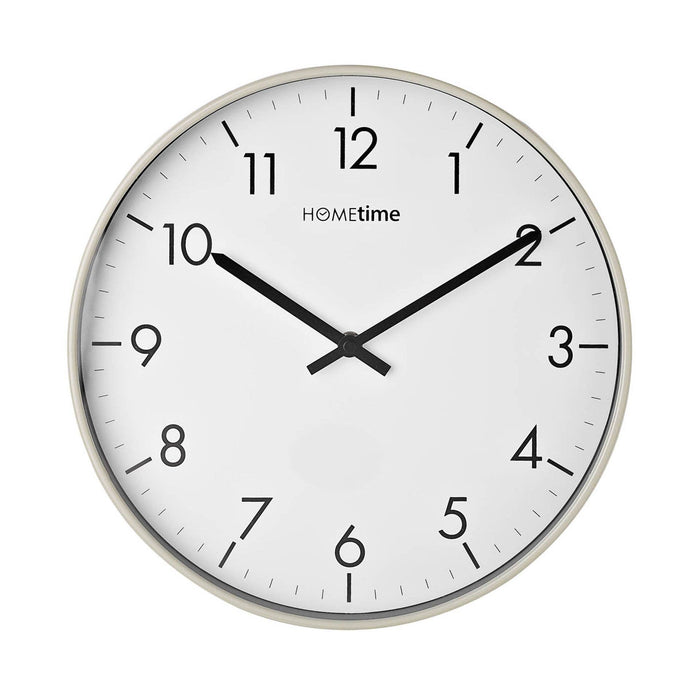 12" Hometime Grey Wall Clock w/Sweep Movement