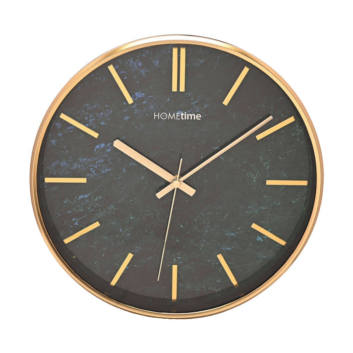 12" Hometime Slim Line Blue Marble Pattern Wall Clock