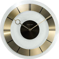 12" NEXTIME White & Gold Retro Glass Wall Clock