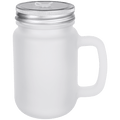 12 oz. Sublimatable Frosted Mason Jar with Lid & Straw