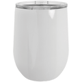 White 12 oz. Polar Camel Stemless Wine Tumbler w/ Lid