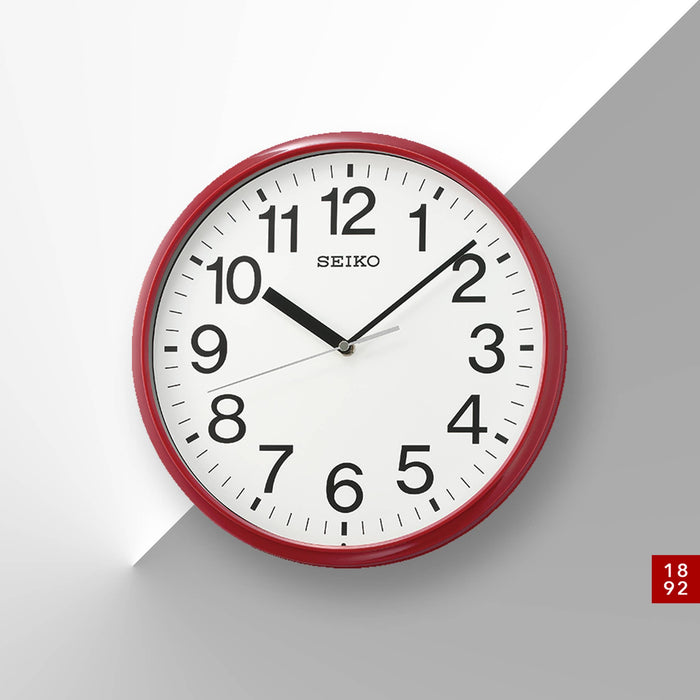 12" Red Seiko Office Wall Clock