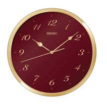 12" Seiko Saito Wall Clock Holiday Garnet Color