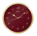 12" Seiko Saito Wall Clock Holiday Garnet Color