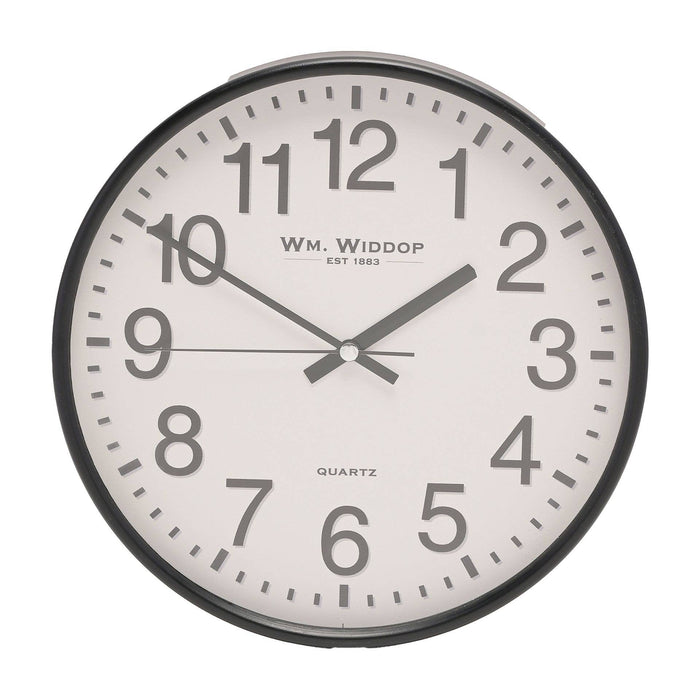 12" Widdop White Dial Slim Line Wall Clock