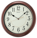 13" Seiko Numbered Wooden Finish Wall Clock