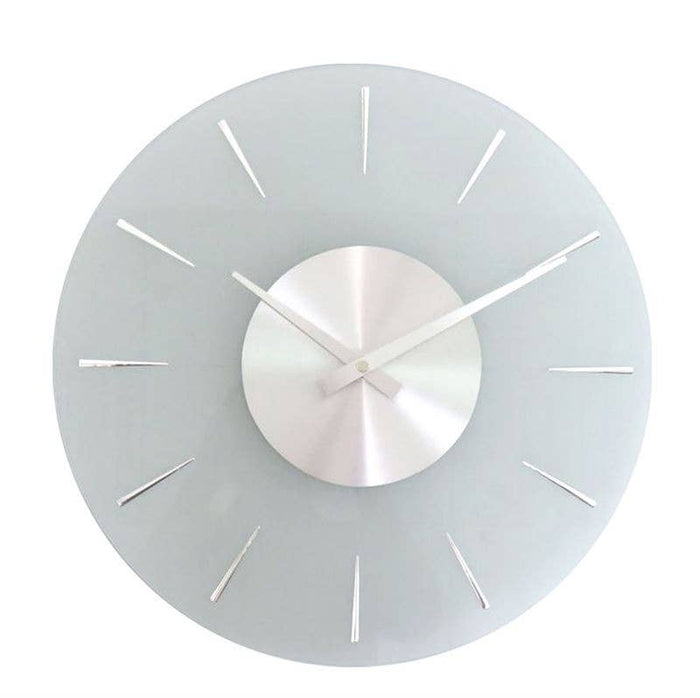 14" Finley Frosted Glass Wall Clock