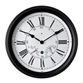 14" Hometime Black Wall Clock With Sound Controlled LED Light