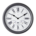 14" Hometime Gray Wall Clock With Sound Controlled LED Light Roman Dial