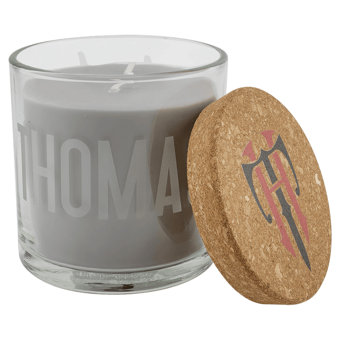14 oz. Candle in a Glass Holder with Cork Lid - CND03
