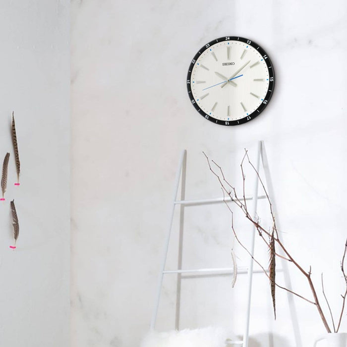 14" Seiko White Kao Watch Dial Wall Clock