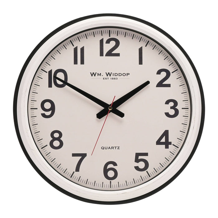 16.5" Widdop Office Style White Cased Wall Clock