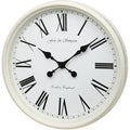 19" Vinceni 'Grand Central' Large Wall Clock in Cream