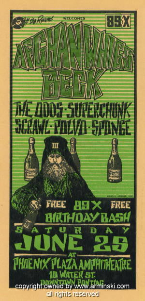 1994 Afghan Whigs Concert Poster by Mark Arminski (MA-001)