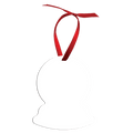 3.75" x 3" 2 Sided Gloss White Aluminum Snow Globe Ornament