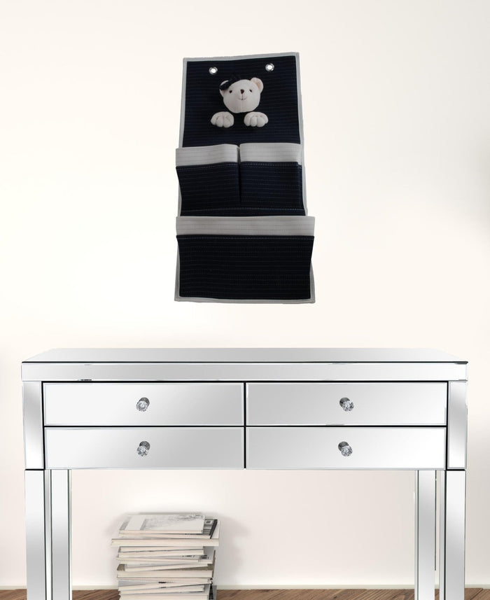3 Pocket Teddy Bear Storage Wall Hanger | 12.5"x25"