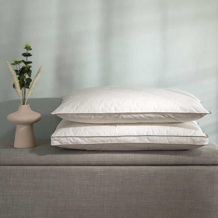 60% Duck Down Pillows close-up detail | Soak and Sleep
