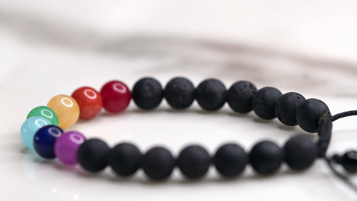 7 Chakra set Bracelet | Chakra Lava Bead Bracelet - Lucky Thanka