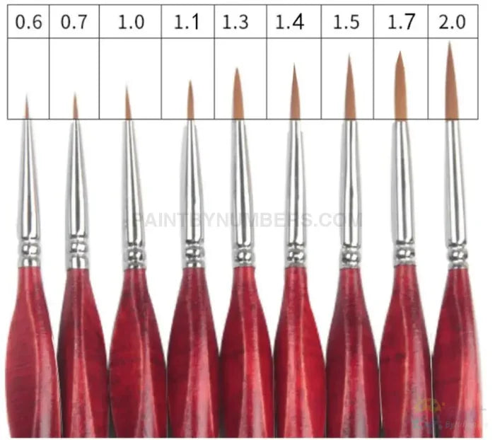 7 Pcs Extra Fine High Quality Paint Brushes