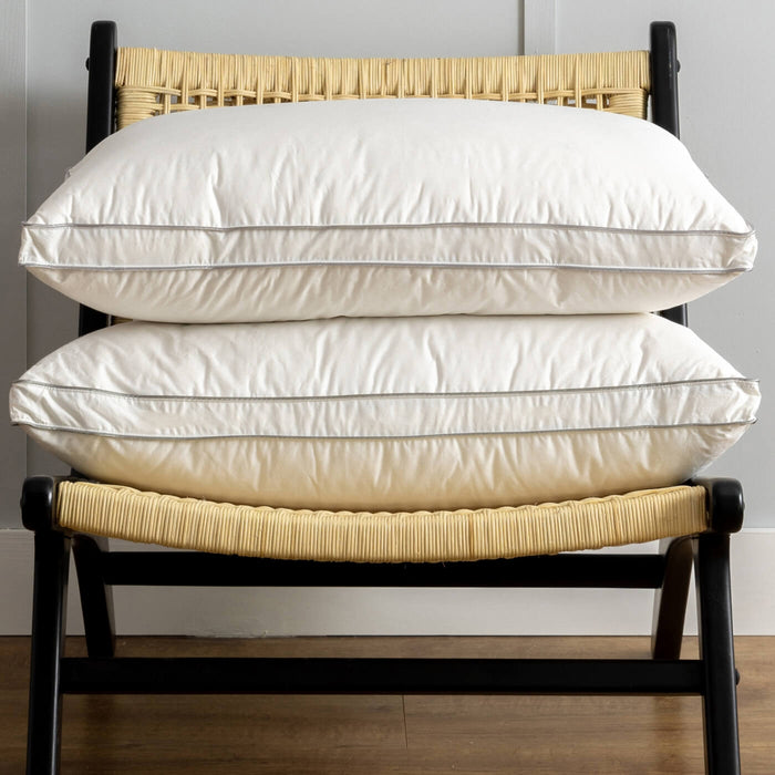80% Goose Down Pillows styled in a bedroom 1 | Soak and Sleep