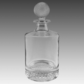 850ml Round Golf Glass Decanter in a Black Gift Box