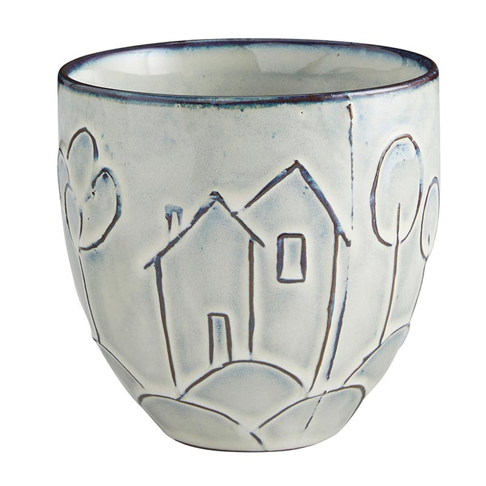 Abstract Carved House Pots