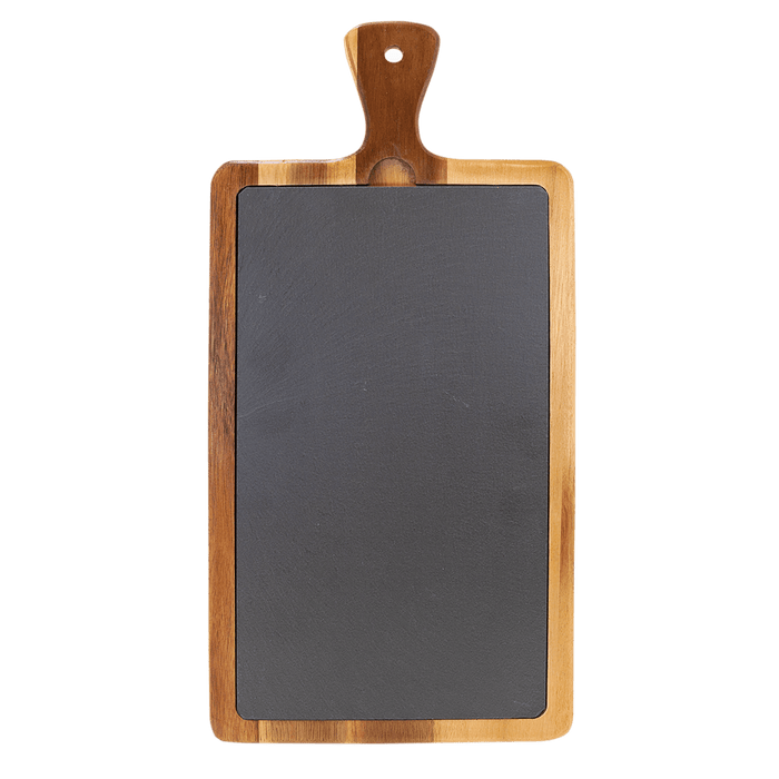 16" x 7.75" Acacia Wood/Slate Cutting Board
