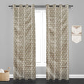 Accra  Floral Design Zari Work Embrodiery Jaquard Curtain - Cream