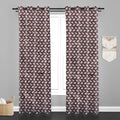 Accra  Floral Design Zari Work Embrodiery Jaquard Curtain - Purple