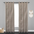 Accra Geometric Design Zari Work Embrodiery Jaquard Curtain - Brown