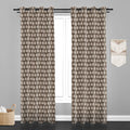 Accra  Leaf Design Zari Work Embrodiery Jaquard Curtain - Brown
