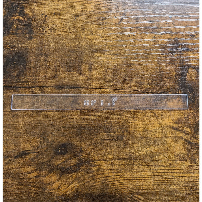 0.625" x 6" - Customizable Acrylic ADA Compliant Braille Strips