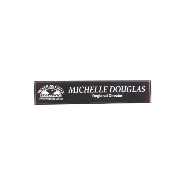 10" x 2" Black Acrylic Desk Wedge