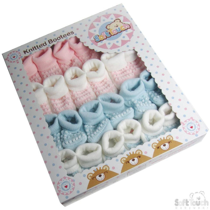 ACRYLIC TURNOVER BABY BOOTEES: S402 - Kidswholesale.co.uk