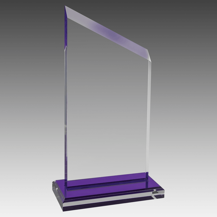 4.5" x  8.5" Acrylic w/Purple Accents, Black Base
